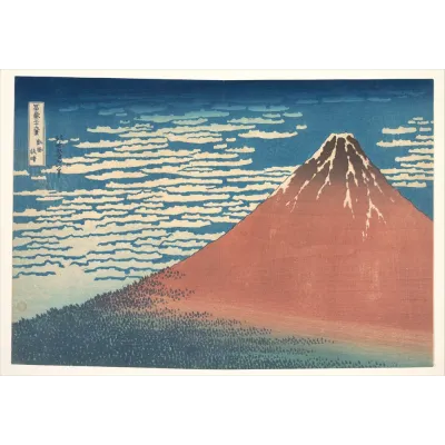 Hokusai Kızıl Fuji Kanvas Tablo