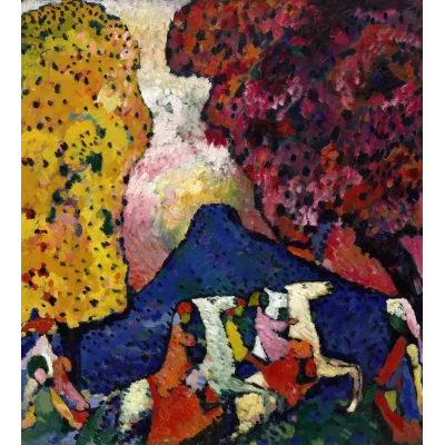 Kandinsky Mavi Dağ Kanvas Tablo