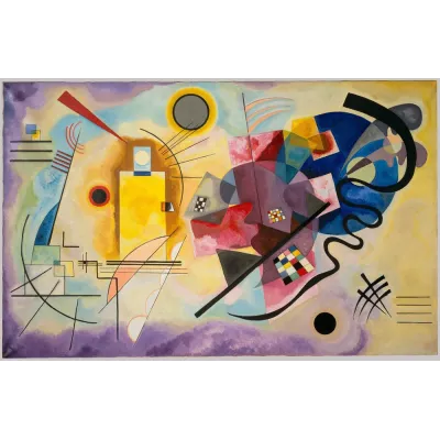 Kandinsky Sarı-Kırmızı-Mavi Kanvas Tablo