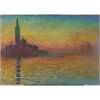 Monet Alacakaranlıkta San Giorgio Maggiore Kanvas Tablo