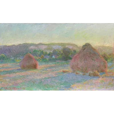 Monet Saman Yığınları Kanvas Tablo