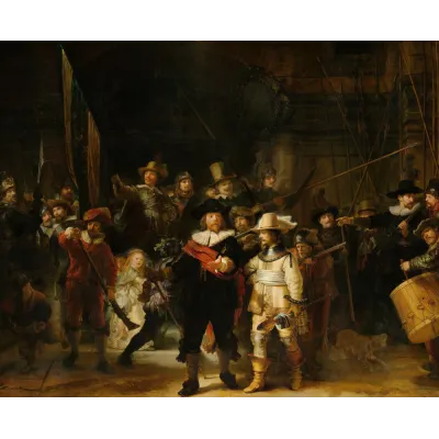 Rembrandt Gece Devriyesi Kanvas Tablo
