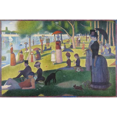 Seurat La Grande Jatte Adasında Bir Pazar Kanvas Tablo