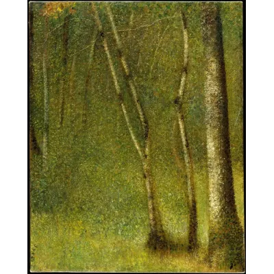 Seurat Pontaubert Ormanı Kanvas Tablo