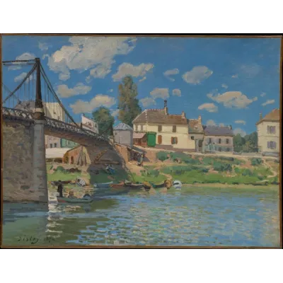 Sisley Villeneuve-la-Garenne Köprüsü Kanvas Tablo