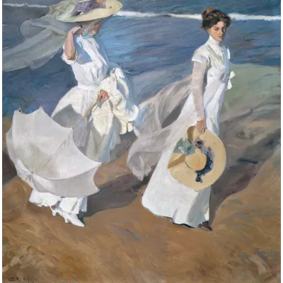 Sorolla Sahilde Yürüyüş Kanvas Tablo