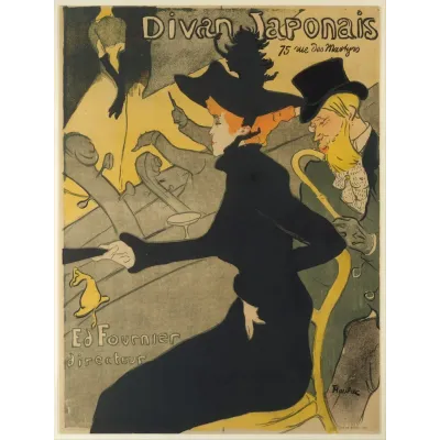 Toulouse-Lautrec Divan Japonais Afişi Kanvas Tablo