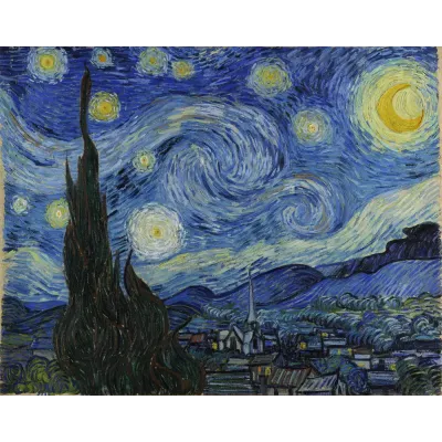 Van Gogh Yıldızlı Gece Kanvas Tablo