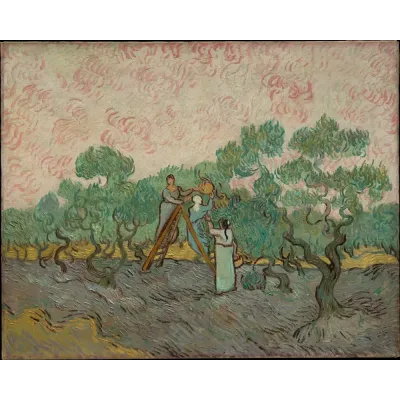 Van Gogh Zeytin Toplayan Kadınlar Kanvas Tablo