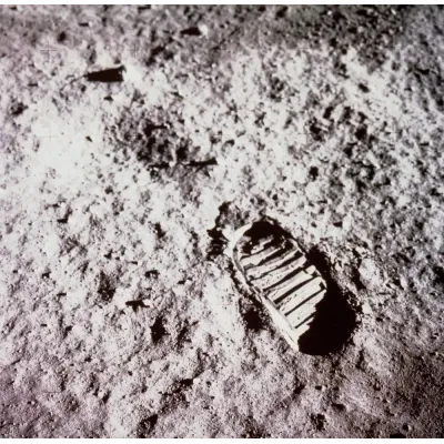 NASA Apollo Ayda İlk Ayak İzi Kanvas Tablo