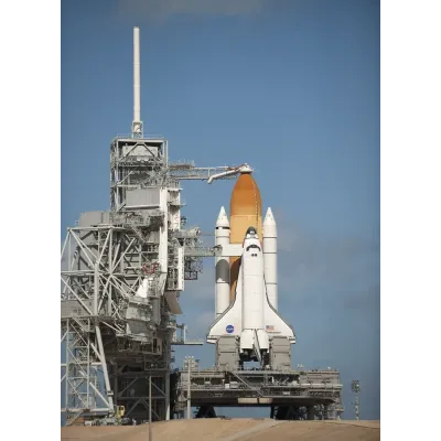 NASA Fırlatma Rampasında Uzay Mekiği Kanvas Tablo
