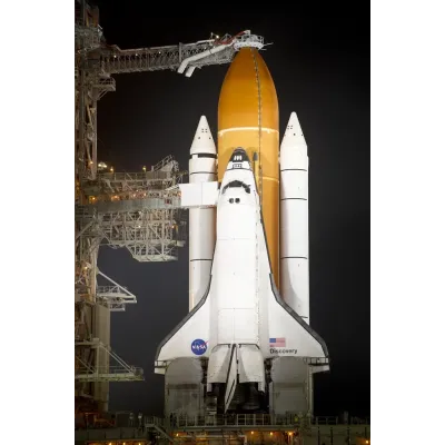NASA Fırlatmaya Hazır Uzay Mekiği Kanvas Tablo