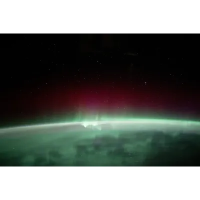 NASA ISS Dünya'yı Saran Kuzey Işıkları Kanvas Tablo
