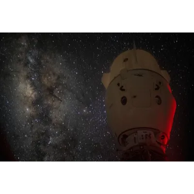 NASA ISS Samanyolu ve Uzay Kapsülü Kanvas Tablo