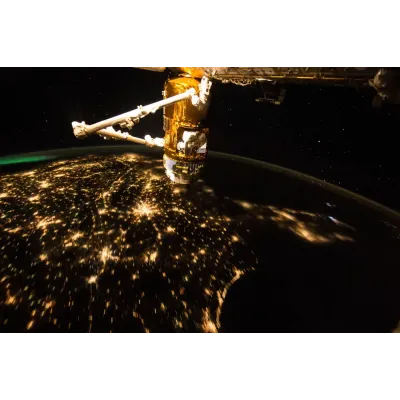 NASA ISS Uzay İstasyonundan Dünya Kanvas Tablo