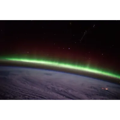 NASA ISS Uzay İstasyonundan Kutup Işıkları Kanvas Tablo