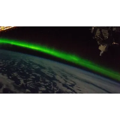 NASA ISS Uzaydan Kutup Işıkları Kanvas Tablo
