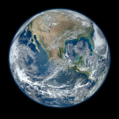 NASA Mavi Bilye Dünya 2012 Kanvas Tablo