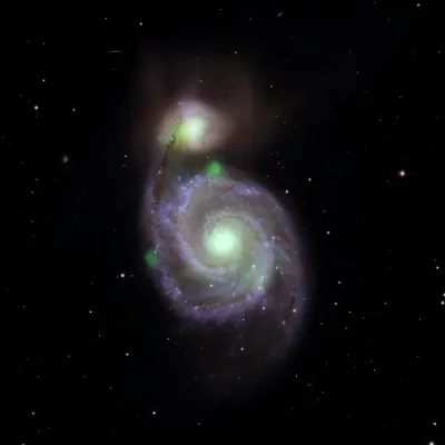 NASA NuSTAR Girdap Galaksisi M51 Kanvas Tablo