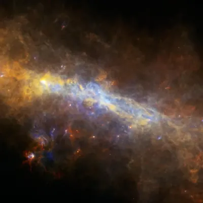 NASA Spitzer Andromeda Galaksisi Halkası Kanvas Tablo