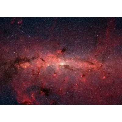 NASA Spitzer Galaksi Merkezinde Yıldız Kazanı Kanvas Tablo