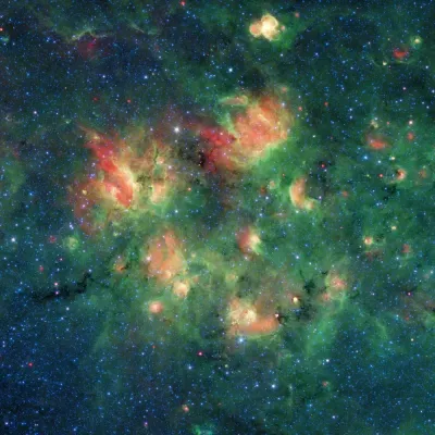 NASA Spitzer Kozmik Kabarcıklar Kanvas Tablo