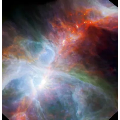 NASA Spitzer Orion'un Kızılötesi Gökkuşağı Kanvas Tablo