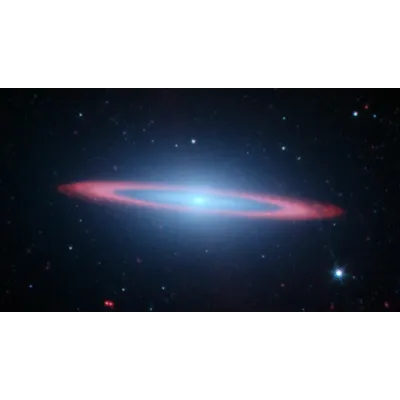 NASA Spitzer Sombrero Galaksisi Kızılötesi Kanvas Tablo