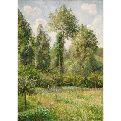 Camille Pissarro Eragny'de Kavak Ağaçları Kanvas Tablo
