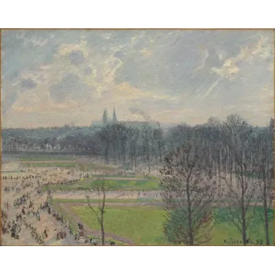 Camille Pissarro Kış Öğleden Sonrası Tuileries Bahçesi Kanvas Tablo
