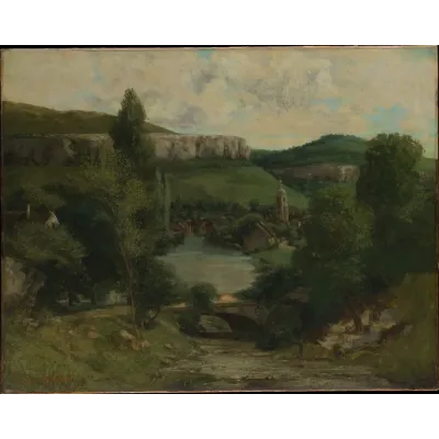 Courbet Ornans Manzarası Kanvas Tablo