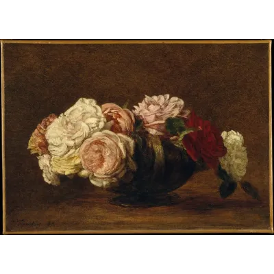 Fantin-Latour Kasede Güller Kanvas Tablo