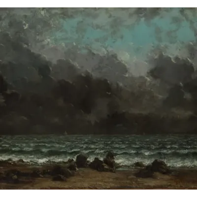 Gustave Courbet Deniz Kanvas Tablo
