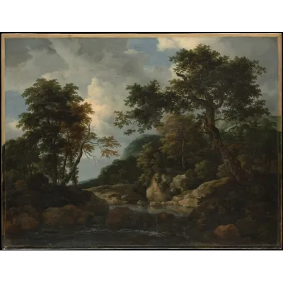 Jacob van Ruisdael Orman Deresi Kanvas Tablo