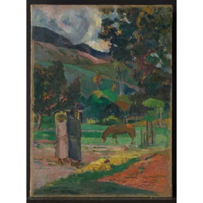 Paul Gauguin Tahiti Manzarası Kanvas Tablo