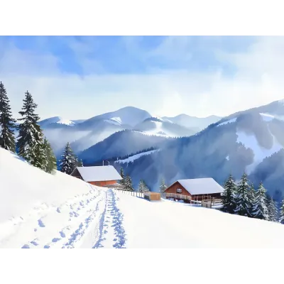 Suluboya Kayak Merkezi IV Kanvas Tablo