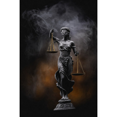Adalet Terazisi Tutan Themis Heykeli Kanvas Tablo