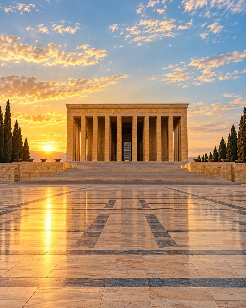 Şafakta Anıtkabir Kanvas Tablo