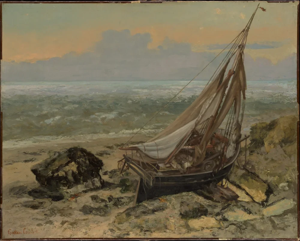 Courbet Balıkçı Teknesi Kanvas Tablo