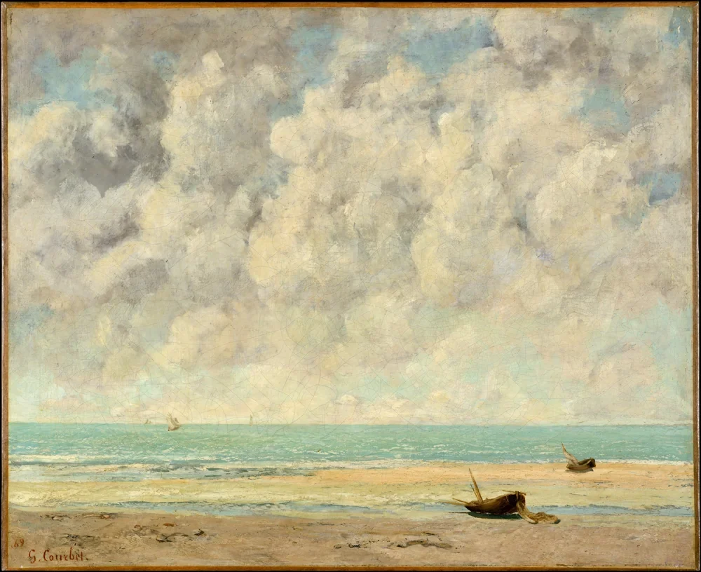 Courbet Sakin Deniz Kanvas Tablo