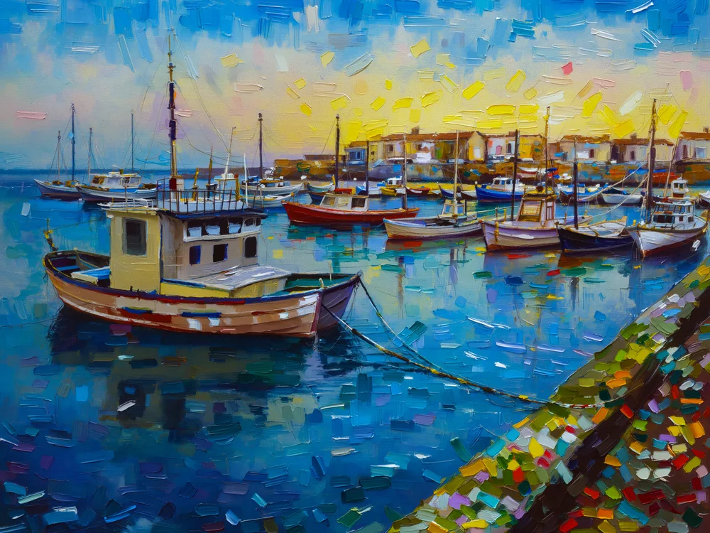 Modern Liman IV Kanvas Tablo