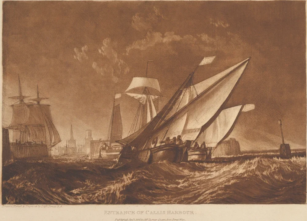 Turner Calais Limanı Girişi Kanvas Tablo
