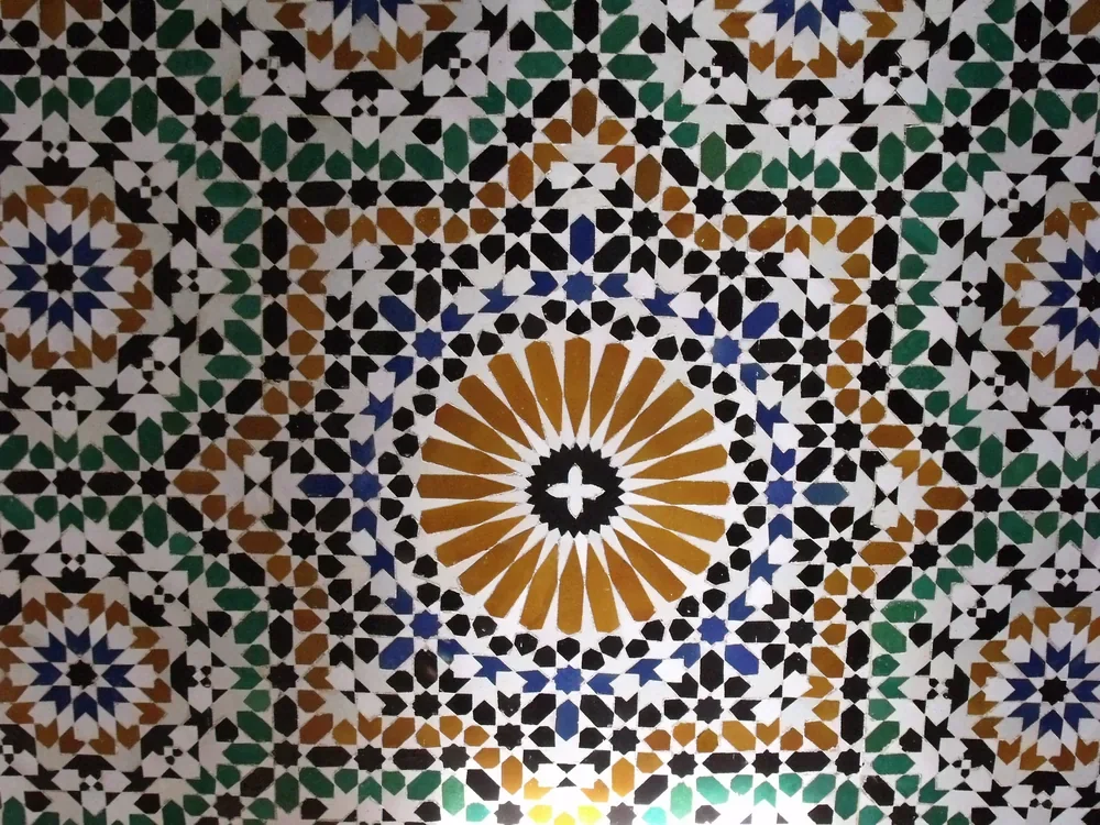 Fas Meknes Zellige Çini Deseni Kanvas Tablo