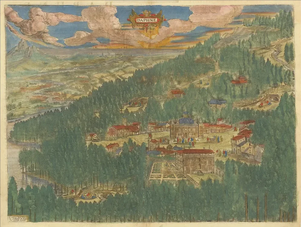 Abraham Ortelius Antakya Defne Bahçeleri Manzarası Kanvas Tablo
