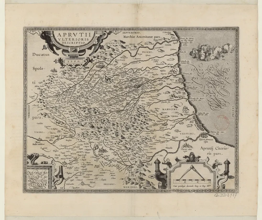 Natale Bonifacio Abruzzo Haritası 1590 Kanvas Tablo