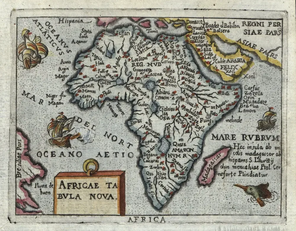 Pietro Maria Marchetti Afrika Haritası 1598 Kanvas Tablo