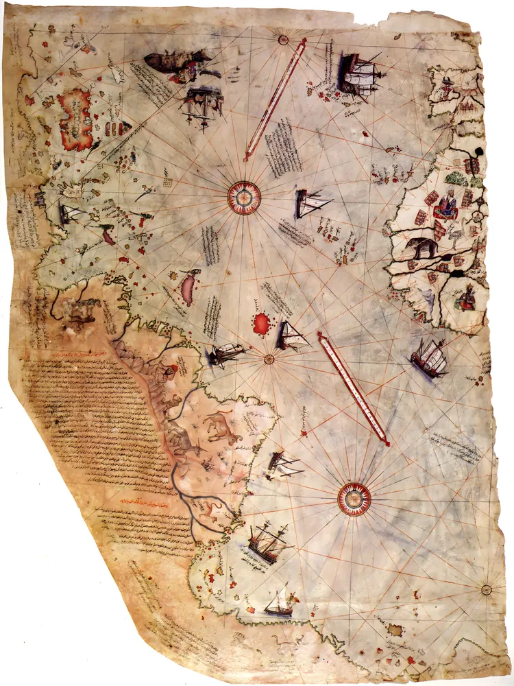 Piri Reis Dünya Haritası 1513 Kanvas Tablo