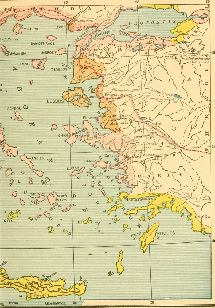 Willis Mason West Antik Dünya Haritası 1913 Kanvas Tablo