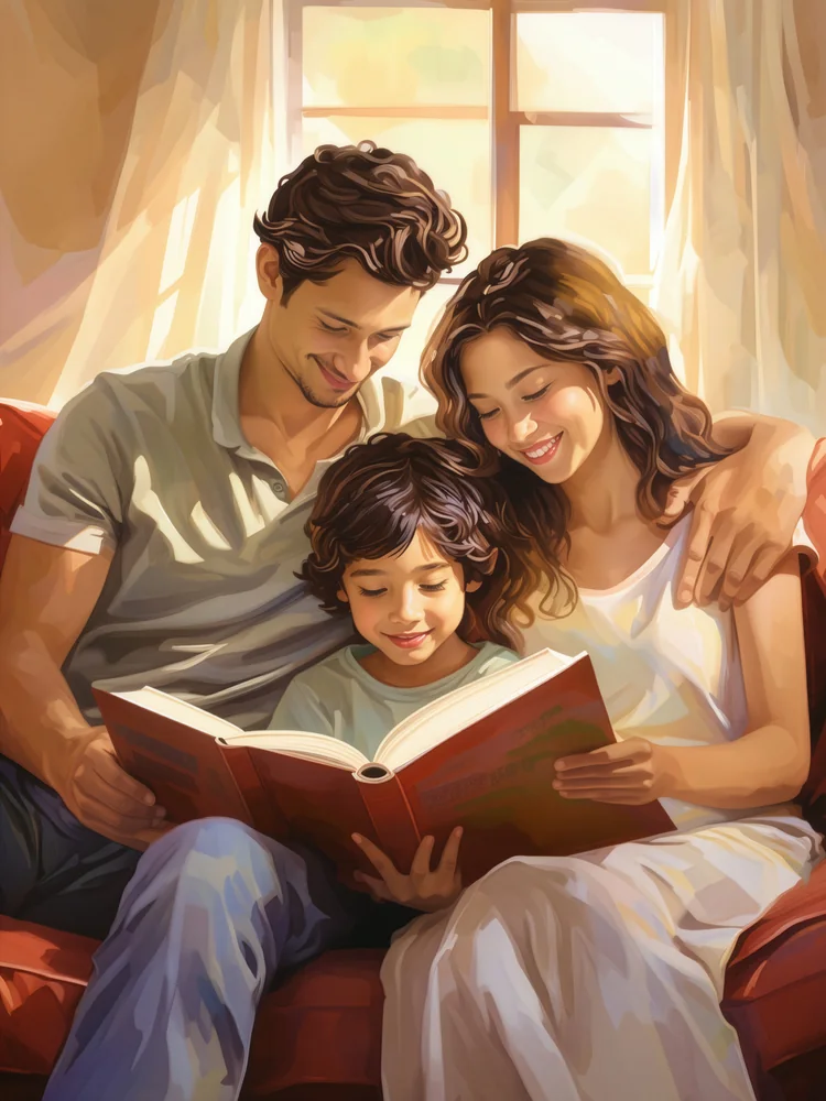 Ailece Kitap Kanvas Tablo