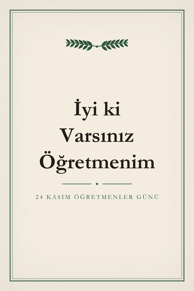 İyi ki Varsınız Öğretmenim Kanvas Tablo